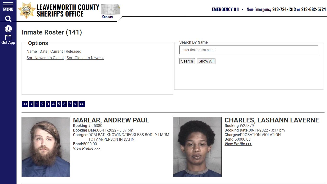 Inmate Roster - Leavenworth County Sheriff's Office