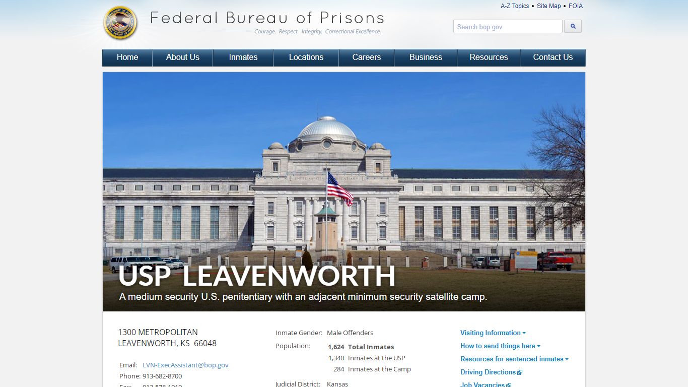 USP Leavenworth - Federal Bureau of Prisons